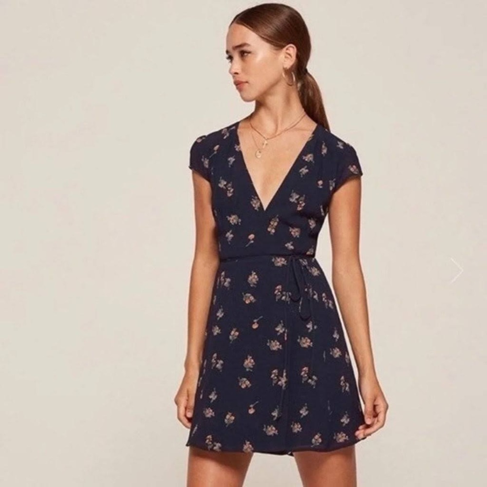 Reformation Oyster Dress Size Small in Blue Florals